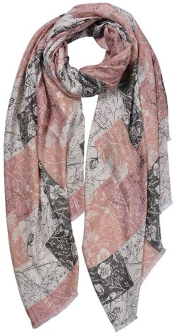 Clayre & Eef Gemusterter Damenschal 80x180 cm Rosa Schal Damen