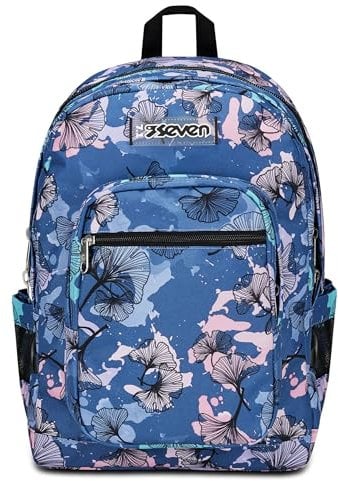 Seven Zaino Scuola Freethink, Viola Blu, Girl, Zaino Doppio Scomparto Con Supporto USB, Tasca Porta PC o Tablet e Tasca Porta Borraccia, Zaino Medie e Superiori, Bambina Ragazza
