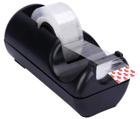 Eagle Basics Büro Schreibtisch Tape Dispenser für Geschenkverpackung, Schule, Büro und Zuhause,black