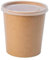 ECOPICNIC 50 Stück Einweg Suppenbecher mit Polypropylene Deckel, PP| 750 ml braun, 26 oz Eisbecher, Suppen-Becher to Go, nachhaltige Pappbecher mit PE Innenbeschichtung für heiße Speisen