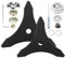 BAAQII Freischneider-Klingen-Set, 25,4 x 3 Zähne, Motorsense, Stahl, Unkrautfresser, mit 2 verschiedenen Adapter-Kits, kompatibel mit Stihl-Freischneidern, Trimmern, Rasenmähern, 13-teiliges Set