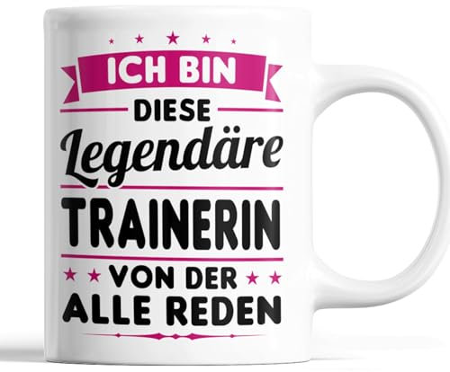 Generisch Keramik Tasse | Legendäre Trainerin | Frauen Kaffeebecher lustig