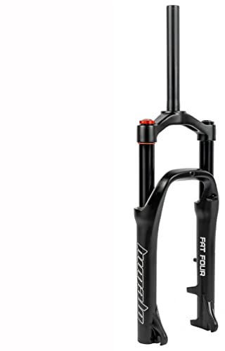 Forcella per Bici Fat 20 Pollici 4.0 Pneumatico Snow Beach Bike Forcella a Sospensione Pneumatica E-Bike Freno a Disco da Viaggio da 110mm Forcella Anteriore 1-1/8 Dritto Blocco Manuale 9mm QR (Colo