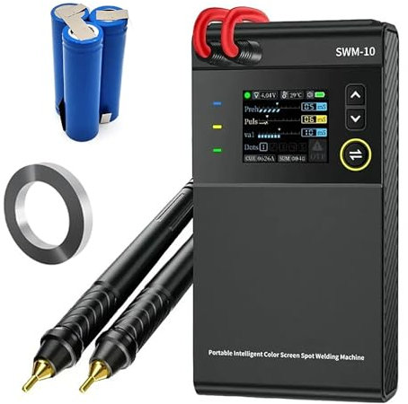 Saldatrice a punti portatile for batterie SWM-10, mini saldatrice a doppio impulso fai da te, strumento di saldatura for pacchi batteria 18650 5000 mAh saldabile 0,1-0,25 mm