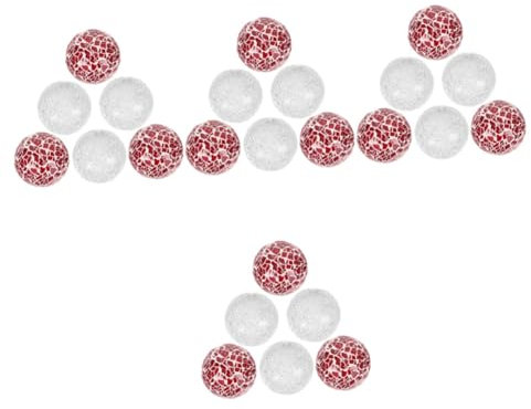 Amosfun 4sets Elegant Glass Balls Perfect for Aquarium Garden Christmas Decor Ball Disco Tabletop Ornament 6pcs*4