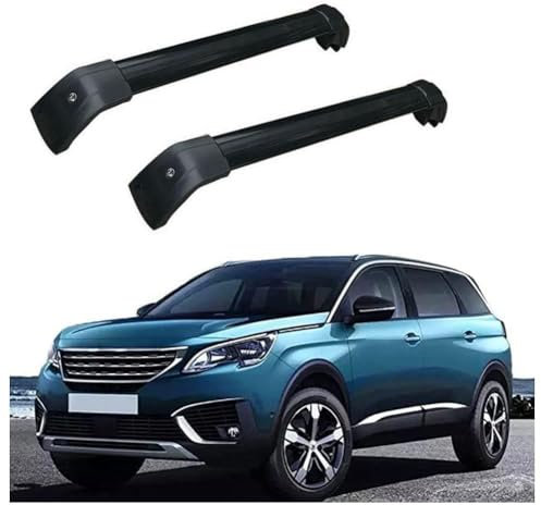 JWJVG Porte-Bagages Voiture pour Peugeot 5008 2016 2017 2018 2019 2020 2021 2022,Galerie de Toit Antirouille Support Rail Barres de Toit pour Voiture,A