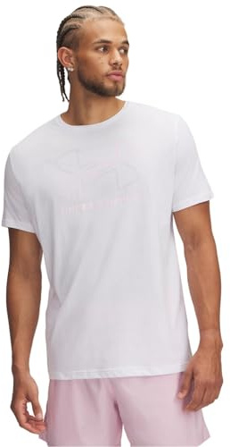 Under Armour Herren UA Foundation Kurzarm-T-Shirt Weiß/Rosa L