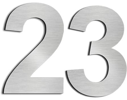 nanlyiau 2pc 3in Mailbox Numbers House Number Door number Stainless Steel House Numbers Adhesive number Made of solid 304 Stainless Steel silvery(3in number 23)