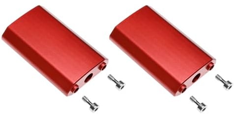 Alvin's Cables 2,4''-Neigungsachsen-Extender für DJI Ronin 2 Gimbal, 60mm-Neigungsachsen-Höhenerhöhungsblock für größere Kameras, EIN Satz Rot-A0129