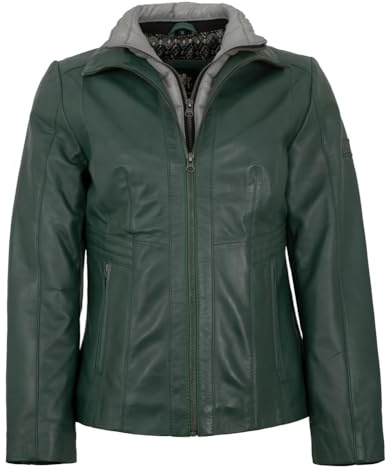 Otto Kern - Damen Echtleder Lederjacke Lammnappa grün