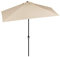 Media Sombrilla de Jardín Rectangular 250x130 cm, Parasol Balcón para Pared Media Sombrilla con Manivela, Sombrilla Terraza Exterior(Khaki)