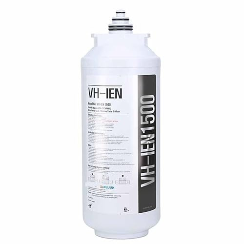 Fluux VH-IEN-1500 Ion Exchange Water Filter Cartridge, Commercial Hot Beverage Equipment Filter, Scale and Chlorine Reduction, Without Head