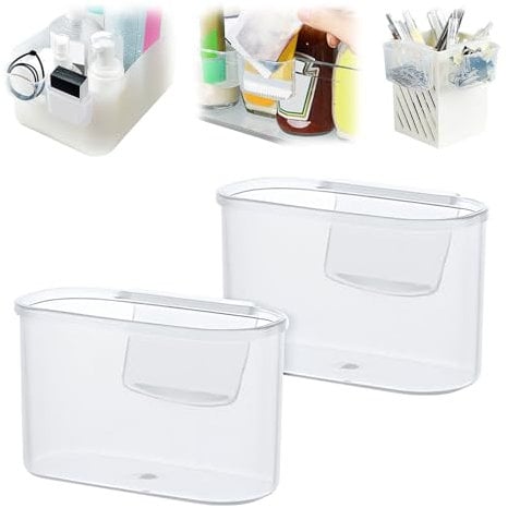 Upgrade 8 pack Refrigerator Side Door Mini Box Hanging Organizer Snack Rack Spices food containers Fridge Sauce Bag Organizer pp desktop Tiny storage box