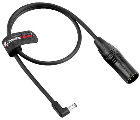 Alvin’s Cables XLR 4-Pin Male auf 5,5×2,1mm DC Right Angle Stromkabel für Canon C70, Blackmagic Video Assist, Atomos Ninja V 60cm