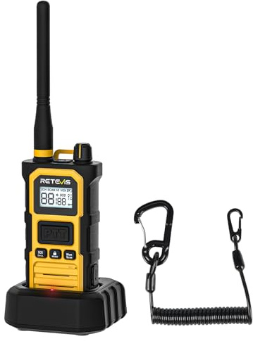 Retevis RB648Pro Professionelles Funkgerät, IP67 Wasserdicht Walkie Talkie | 2800 mAh, Intelligentes Audio, Notfallalarm, Walkie Talkies mit großer Reichweite für Baustellen und Fracht (Gelb, 1 Stück)