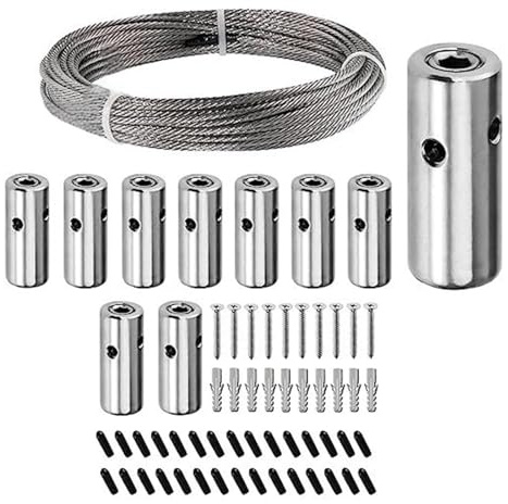 Javoryxh 52 Zoll Flexibles Edelstahl Pflanzenkletterdrahtseil Korrosionsbeständige Gartenstütze Für Weinreben Und Kletterpflanzen Freien Wetterfeste Pflanzenkletterstruktur