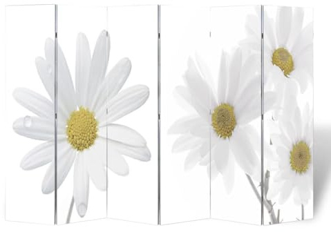 Trennwand Wandtrenner Zur Raumtrennung,Raumteiler klappbar 217x170 cm Blume,Sichtschutzwände für Wohnzimmer Büro Krankenhaus
