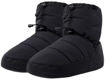 Scaldapiedi Danza Scarpe Termiche da Ballo for Adulti e Donne, in Velluto, for Riscaldamento, Autunno e Inverno, for Ballerine, Stivali Morbidi e Antiscivolo(Black,38)
