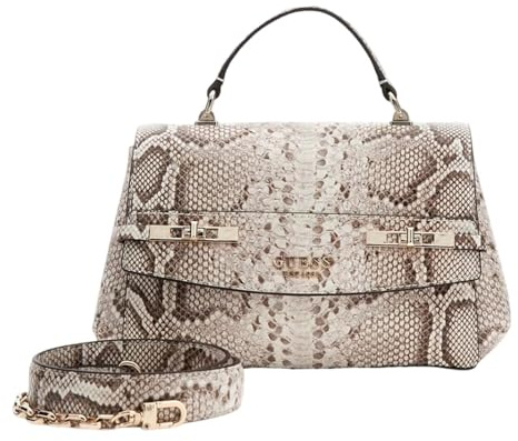 GUESS Umhängetasche Handtasche Melinda Top Handle Flap Bag Natural creme