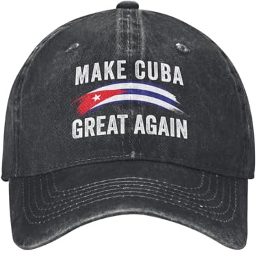Anceky „Make Cuba Great Again-Kappe mit kubanischer Flagge im Retro-Stil aus Baumwolle