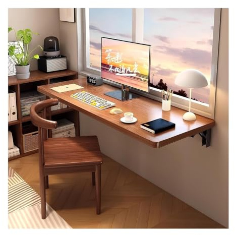 Wandklapptisch, Wandklapptisch aus Holz, braun, mehrere Größen, platzsparend