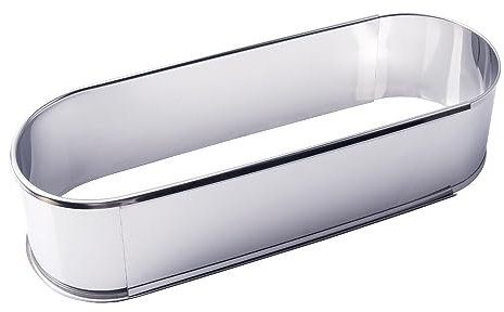 Lares Backform/Backrahmen oval, in Folie - Stollen- und Brotform - aus rostfreiem Edelstahl - verstellbare Länge - Made in Germany