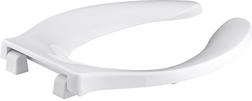 KOHLER K-4731-GC-0 Stronghold Elongated Toilet Seat with Quiet-Close Check Hinge, White