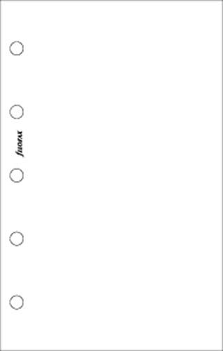Filofax Mini White Plain Notepaper, bianco tinta unita inserti in carta (512405)