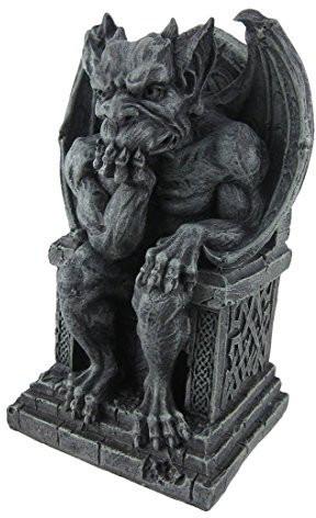 Pacific Giftware - THE THINKER Medieval Gargoyle Statue Thinking Angel Figurine Grau Neutral