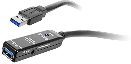 SIIG USB 3.0 Active Repeater Cable 15-Meters, USB Extension Cable for USB Flash Drive, Hard Drive, VR, Printer, Camera (JU-CB0711-S1)