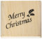 Art Stamps 21 x 33 mm Inca Stempel Merry Christmas, Schwarz