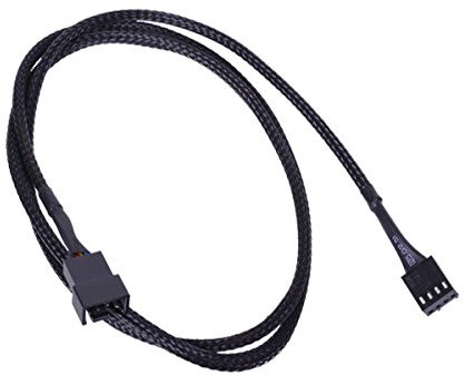 Phobya 4Pin PWM Verlängerung 90cm - Schwarz Kabel Lüfterkabel und Adapter