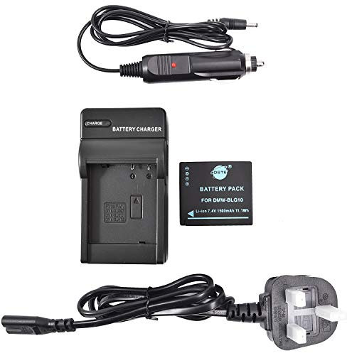 DSTE DMW-BLG10 Rechargeable Li-ion Battery + Charger DC120U for Panasonic DMW-BLE9, DMW-BLE9E, DMW-BLE9PP and Lumix DMC-GF3, DMC-GF5, DMC-GF6, DMC-GX7