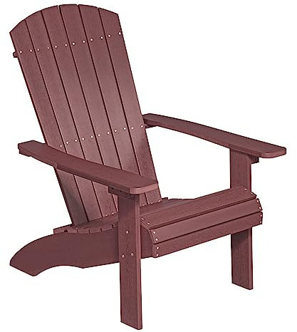 NEG Design Adirondack Stuhl Marcy (rot-braun) Westport-Chair Sessel täuschend echte Holzoptik, wetterfest, UV- und farbbeständig