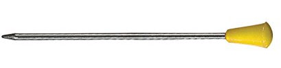 Comair 3150046 Metallstecker mit Plastikkopf, 50 stück Beutel, 65 mm, gelb