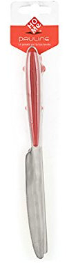 HOME Pauline - Juego de 2 Cuchillos de Mesa, Acero Inoxidable, Rojo, 3 x 27 x 2 cm, 2 Unidades