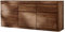 Massivmoebel24.de | Toronto massives Sideboard - Smoked Cherry - gebeizt | Sheesham-Holz | 3 verschließbare Regaleinheiten | 185x40x80 | Kommode Tv-Sideboard Wohnzimmer-Schrank