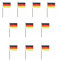 Sonia Originelli 10er Set Tischfahnen Handflaggen Mini Fähnchen Fussball Fan Anfeuern Farbe Deutschland