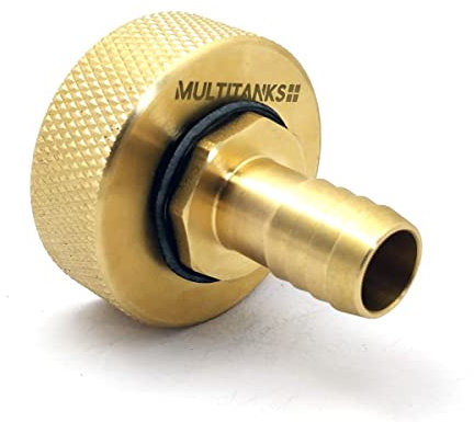 Raccord femelle S60x6 - embout cannelé 19mm en laiton