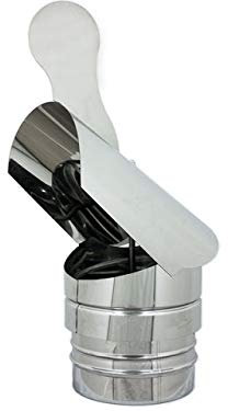 Fumaiolo gallo inox base tonda innesto M maschio (160mm)