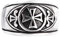Windalf Mittelalter Ring ISIAS h: 1.2 cm Siegelring der Tempelritter 925 Sterlingsilber (Silber, 66 (21.0))