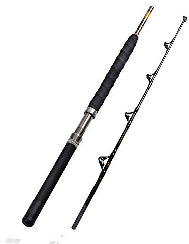 Fiblink 1 Stück/2 Stück Salzwasser Offshore Schwere Trolling Rod Big Game Roller Rod Konventionelle Boot Angelrute mit Rollenführungen