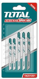 Blister 5 lame seghetto alternativo (2 legno, 2 metallo, 1 alluminio) Total Tools TAC51051