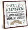 ARTFAVES® Wandbild Holzschild mit Spruch - Bitte klingeln - Türschild Retro Vintage Deko Bild Geschenk - witzige Sprüche, Zuhause