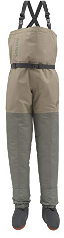 Simms Kids Tributary Stockingfoot Chest Fishing Waders, Youth Waterproof Chest Fishing Waders, Tan, Medium