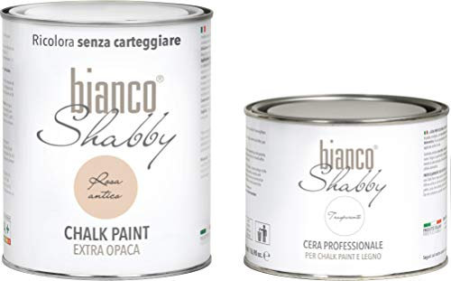 CHALK PAINT & CERA NEUTRA - Peinture Shabby Chic + Cire Professionnelle, rose