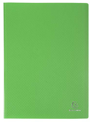Exacompta - Réf. 8833E - 1 Protège-documents OPAK - 30 pochettes cristal lisse - 60 vues - pour format A4 - dimensions 24 x 32 cm - couverture en polypro semi-rigide - couleur vert clair