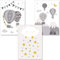 PREMYO Bilder Kinderzimmer Deko Mädchen Jungen - Heißluft-Ballon Poster Set Babyzimmer - Wandbilder Schlafzimmer Unisex