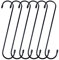 Swatowot Set di 6 25 cm ami S di grandi dimensioni con ganci lunghi per appendere ganci di estensione per utensili da cucina, utensili, Pergola, armadio