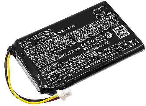 TECHTEK Batterie 1100mAh Compatible avec [Garmin] Drive 50 LM, Drive 51LM, 51LMT, 51LMT-S, DriveSmart 5 LMT, Nuvi 30, Nuvi 50, 50LM, 52, 52LM, 52LMT, 55, FBA